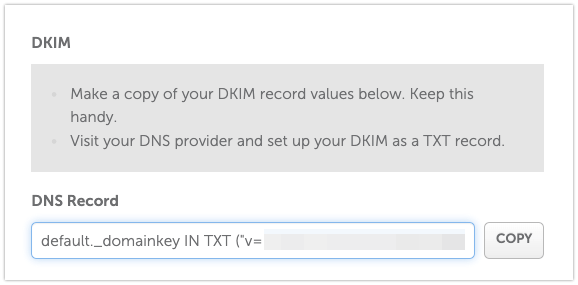 DKIM record